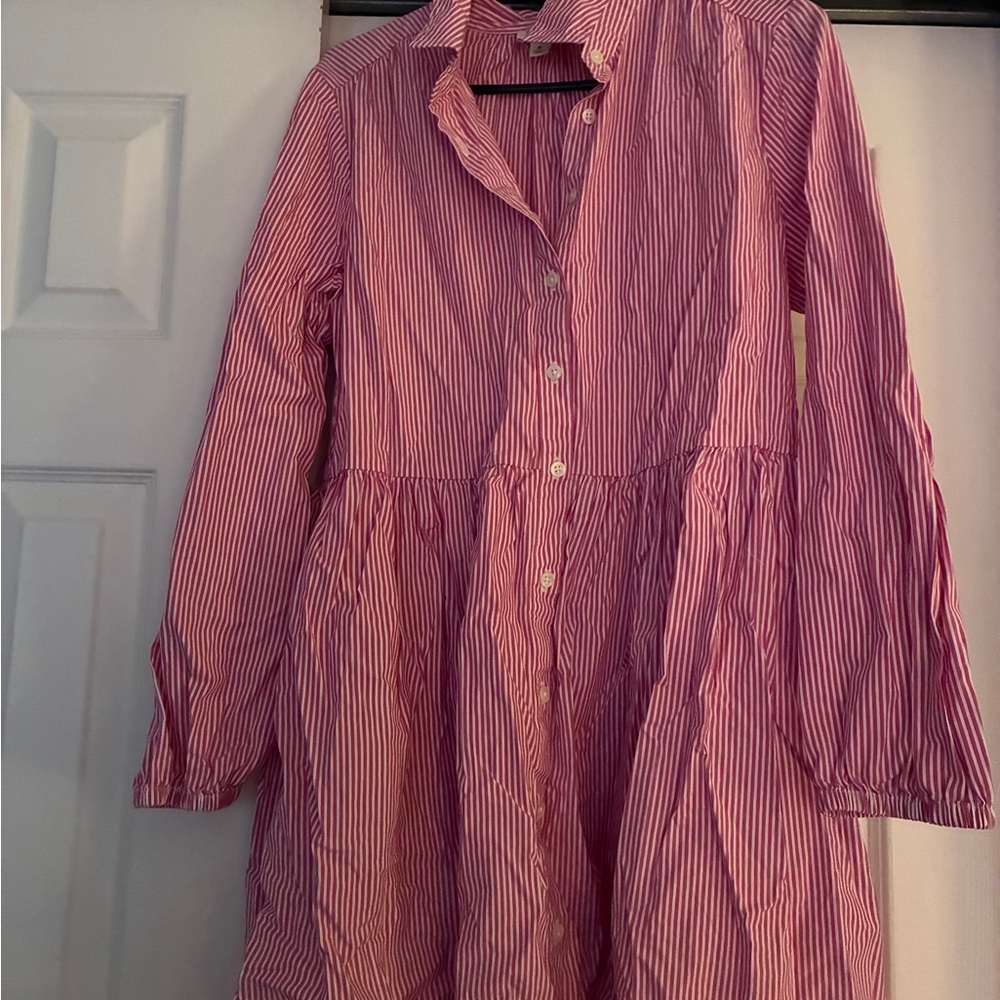 J.Crew striped button dress